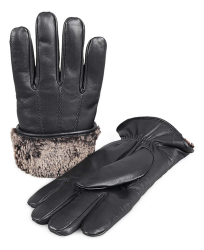 Zavelio Guantes De Cuero Forrados De Piel De Oveja Premium P
