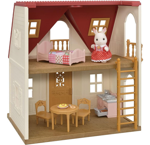 Casa De Muñecas Con Figuras Y Muebles Calico Critters