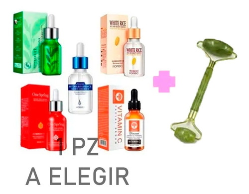 Imagen 1 de 10 de Serum Hidratante Anti Edad + Rodillo Masajeador Facial Jade