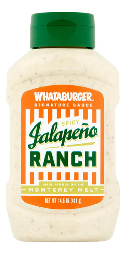 Whataburger, Jalapeño Ranch Sauce, 14.5 Oz, 411 Gr