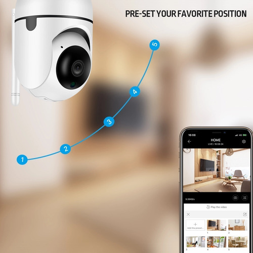 Camara De Seguridad Wifi Inalambrica Vision Nocturna 1080p