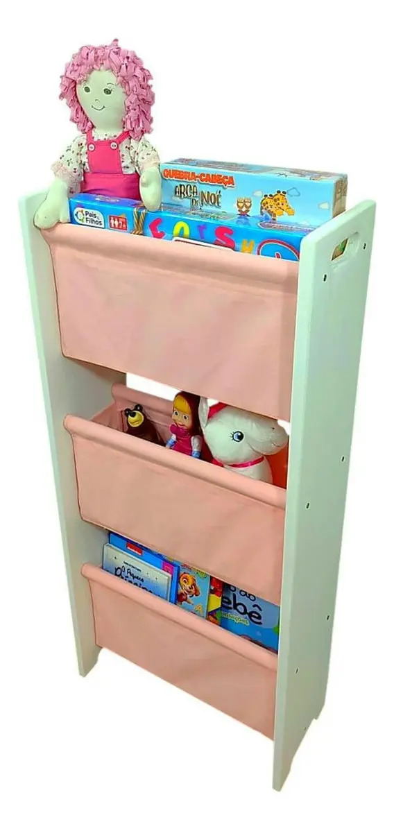 Organizador Pocket, Rack Guarda Brinquedos E Livros Infantil