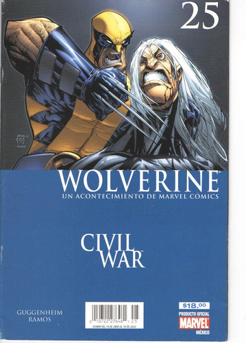 Comic Marvel Wolverine Civil War 25 Español Televisa