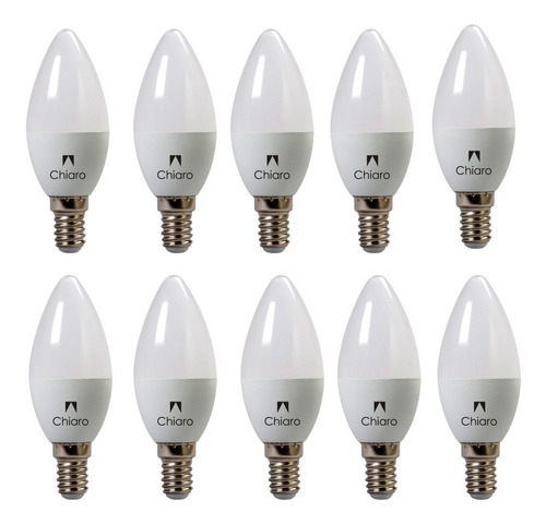 Pack 10 Lamparas Led Vela 6w(60watts) E14 Rosca Fina Mas Led