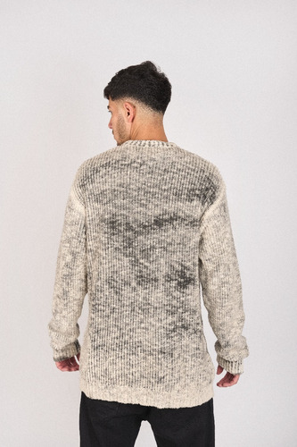 Sweater Tejido Gris Corrosivo Pesado Regular Painty Bond