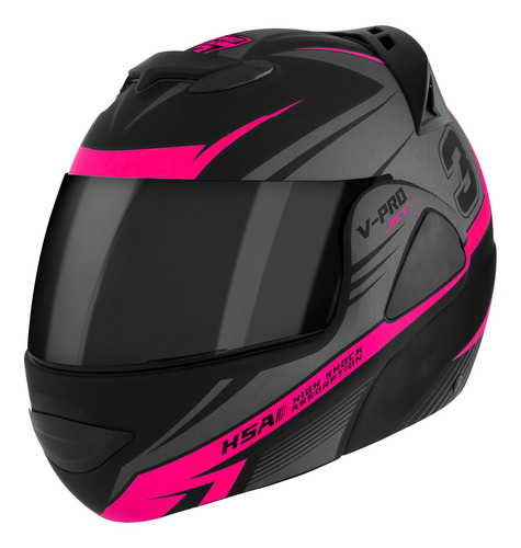 Capacete Robocop Moto Articulado Fechado Vpro 3 Jet Vis Fume