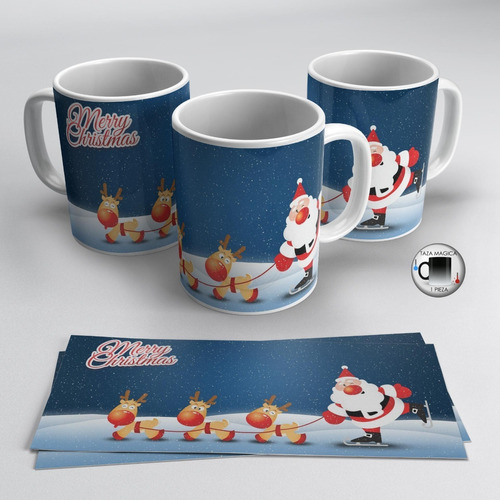 Taza Mágica 11 Oz / Navideña . Santa Claus  , M01(1 Pz)