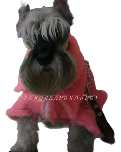 Chamarra Invierno Con Borrega Talla 1 Rosa Ropa Para Perros