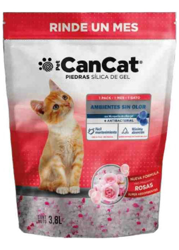 Can Cat Silica Gel Rosas 3,8 Lts Piedra Gato Super Absorvent