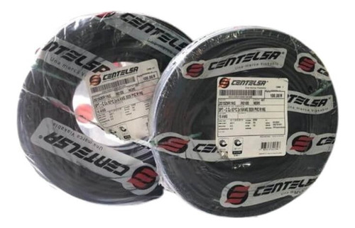 Rollo Cable Duplex 2x22 Color Negro Centelsa