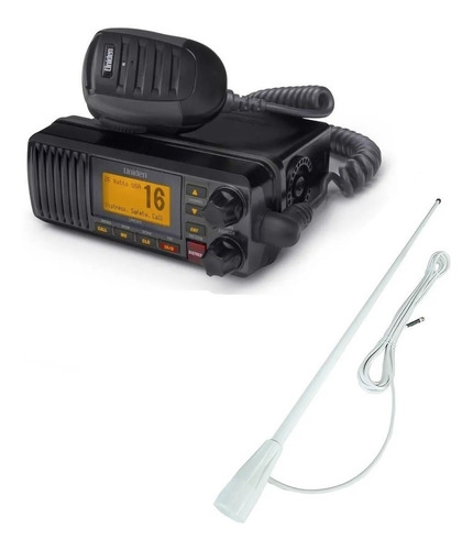 Rádio Uniden Vhf Um385 Com Dsc Homologado + Antena Vhf 3db