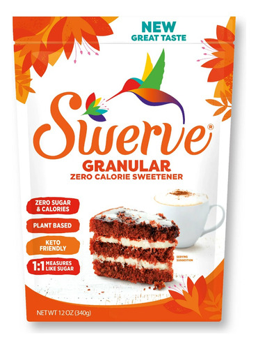 Swerve Endulzante Granular Con Erytritol 340 Grs