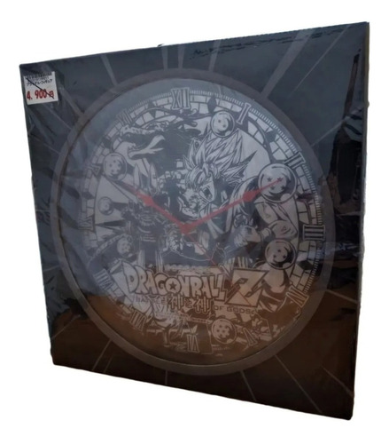 Relógio De Parede Dragon Ball Z Battle Of Gods Metal 30cm Cor da estrutura Preto Cor do fundo Prateado