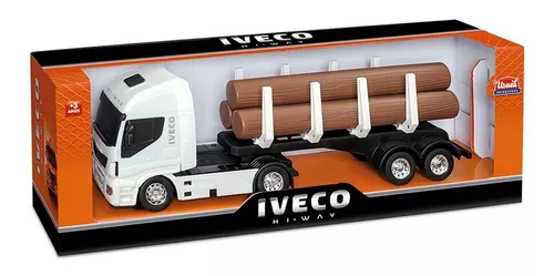 Caminhão Brinquedo Infantil Carga de Madeira Grande Iveco