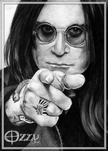 Poster Ozzy Osbourn 30x42cm Cartaz Arte Plastificado