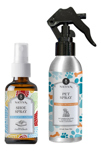 Kit Pet Spray+shoe Spray Contra Mal Olor Mascotas Y Zapatos