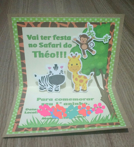 Imagem 4 de 5 de Arquivo De Corte Convite Safari Silhoette