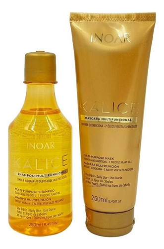 Kit Duo Kalice Inoar Shampoo 250ml Y Mascara 240ml Vegano