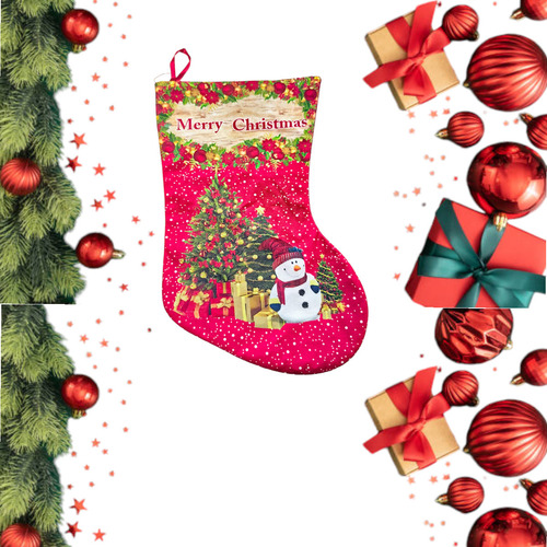 Set De 6 Botas Navideñas De 35cm Para Colgar, Navideñas