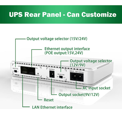Mini Ups Para Modem Router Poe 8800mah 21w