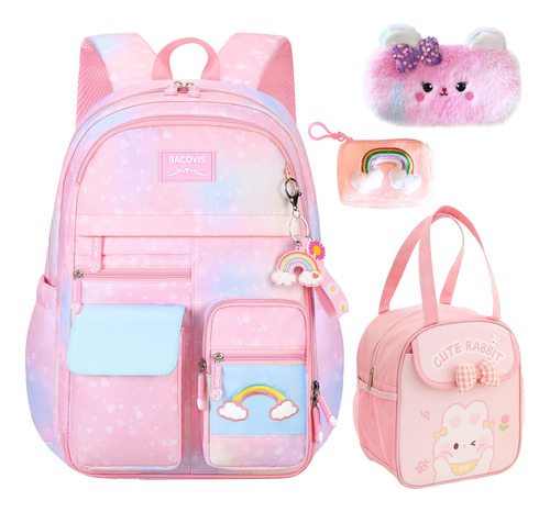 Psecoll Juego De 5 Mochilas Kawaii, Bolsa Para Laptop De 17.