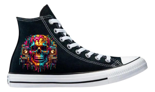 Tenis Converse Chuck Taylor All Star Bota Calavera 8n