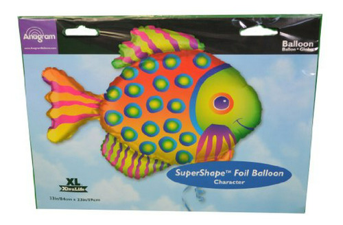 Globo Gigante De Pez Tropical 33  De Papel De Aluminio