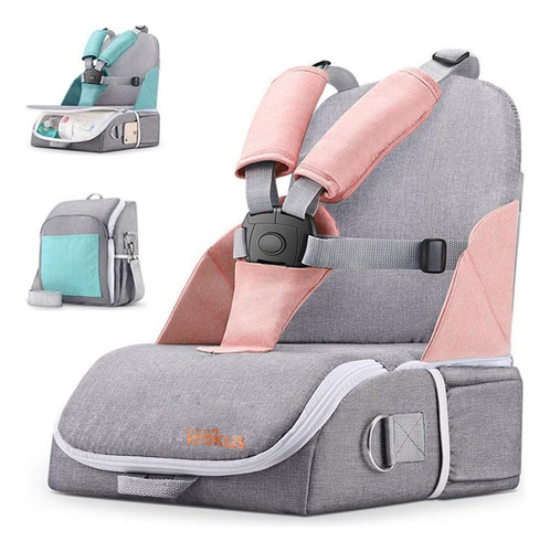 Sillita De Comer Plegable Bolso Mochila 5puntas Booster Bebe