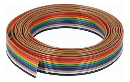 Fuxell Soporte Cinta Idc Cable Alambre Arco Iris 10 Pine 2.1