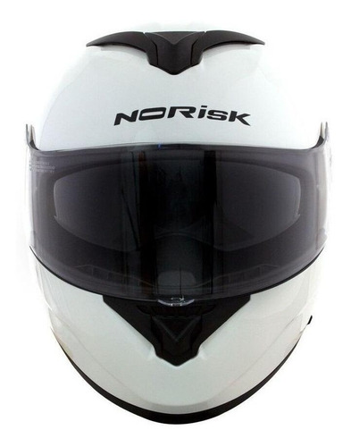 Capacete para moto  escamoteável Norisk  Force  branco monocolor tamanho 58 