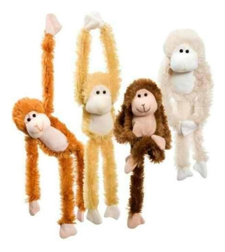 Cada Mono De Peluche Fuzzy Friends Quemado Naranja, Rubio, C