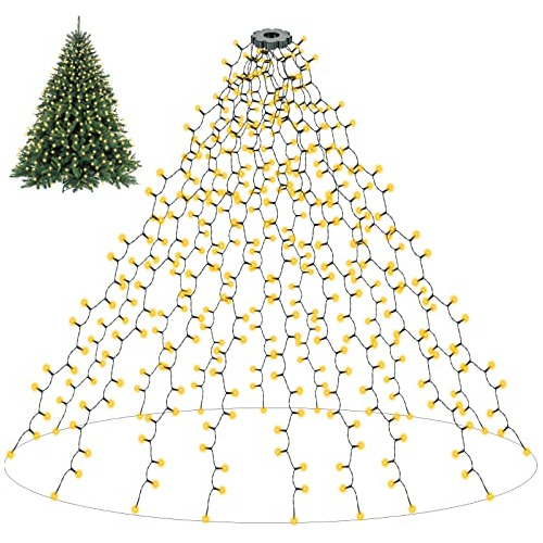 Luces Navidad Led Para Árbol 6.6ft 300led 8 Modos