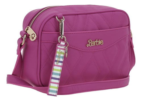 Bolso Tipo Crossbody Barbie Gorett Frank Para Dama Juvenil Fucsia Lisa Níquel Fucsia