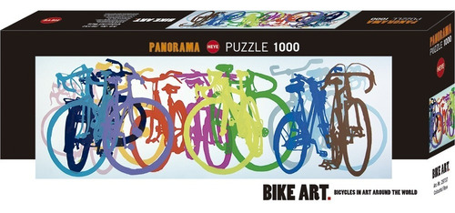 Rompecabezas Panorámico Heye Bicicleta De Colores 1000 Piezas 14+