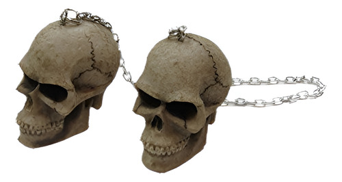 Skull Mirror Danglers Chains Awesome Race Accesorio Zombie