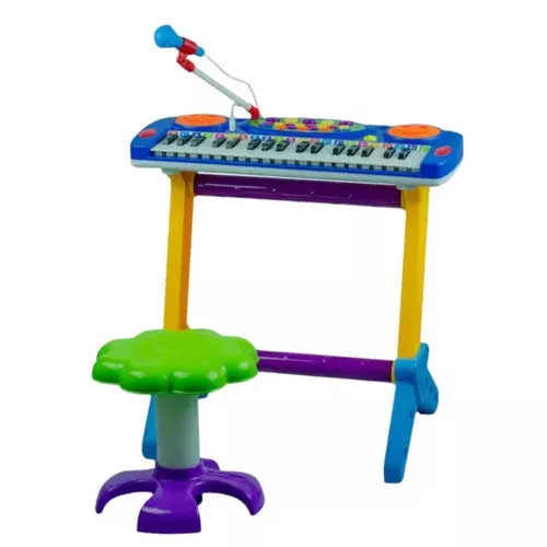 Eduland: Teclado Infantil Rock Star 37 Teclas com Banquinho · El