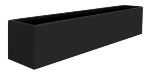 Maceta Rectangular De Fibra De Vidrio 120x40x30 Negra