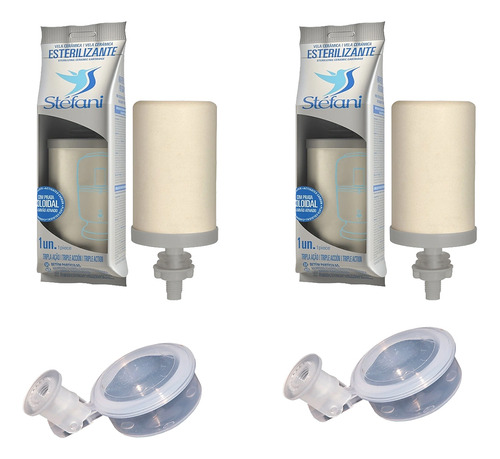 2 Vela Filtro Barro Esterilizante Tripla Ação Boia Dosadora
