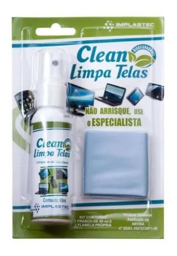 Kit De Limpeza Clean Limpa Telas