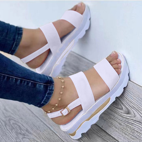 Sandalia B De Verano Para Mujer, Con Suela Gruesa, A La Moda
