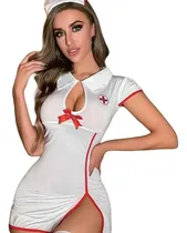 Comprar Baby Doll De Disfraz De Enfermera Lenceria De Dama Uniforme