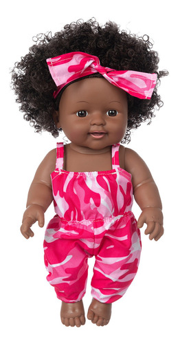 Piel Negra Africana Bebé Lindo Pelo Rizado Falda De Encaje 1 