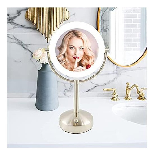 Espejo De Maquillaje Led Led De Mesa, Adaptador De Ca, De