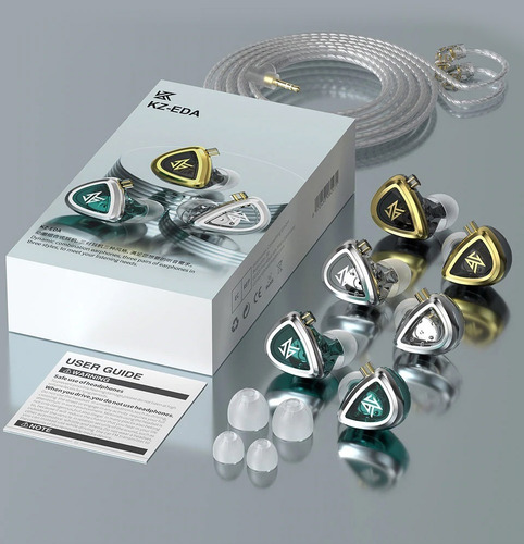 Imagen 2 de 7 de Auriculares In Ear Kz Eda 3 En 1 Bajo Balance Hifi + Cuotas