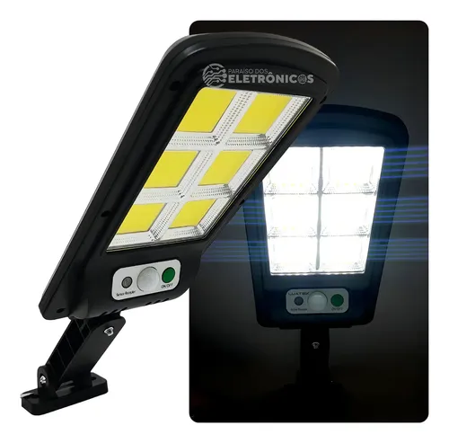Refletor Luminária Solar LED 300W Luatek IP66 Sensor Presença Sem...