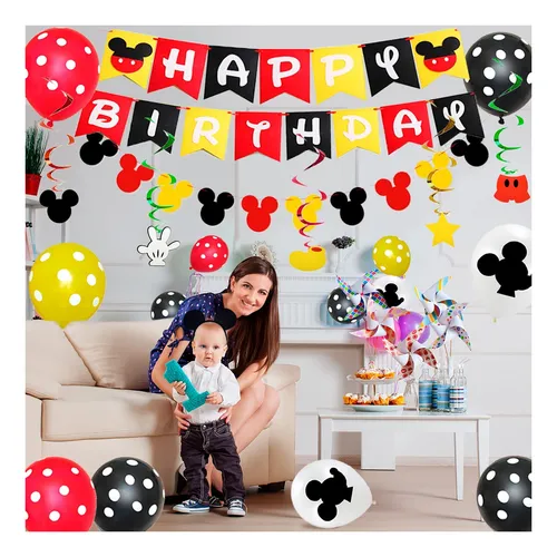 Suministros De Fiesta De Cumpleaños De Mickey Mouse, 1...