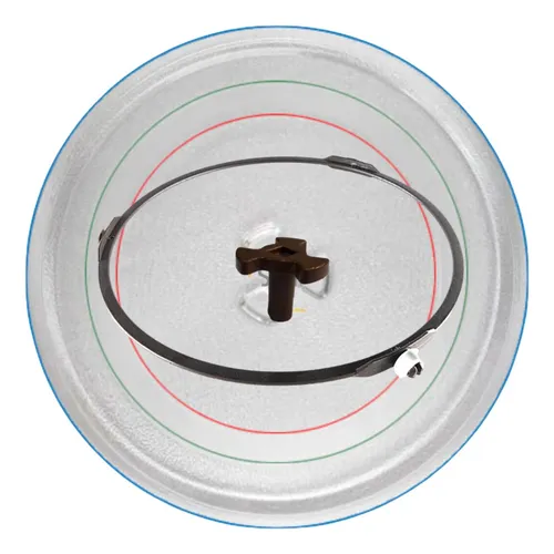 comprar Kit Plato Trebol 27cm Aro Carro Cupla Acople Para Microondas
