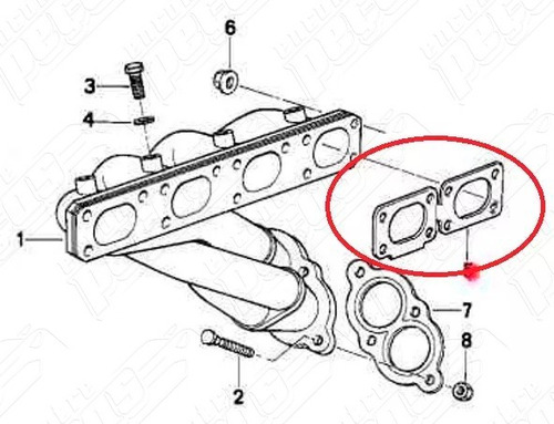 Junta Do Coletor Escape Bmw 11 62 1 728 983 Original