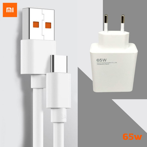 Carregador Para Celular 65w Turbo Compativel Redmi Note 10