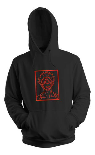 Hoodie Bordada Jujutsu Kaisen Itadori Sukuna Outline